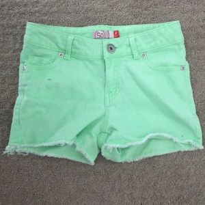 Green shorts